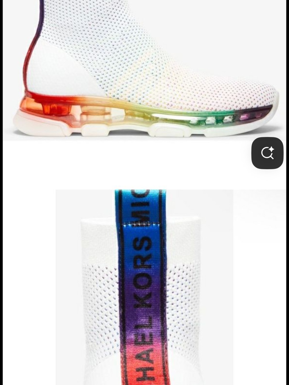 Limited edition Michael Kors pride rainbow sole sneakers